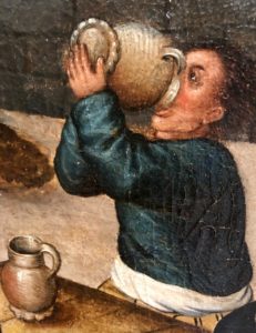Cassel expo temps des Brueghel homme boit