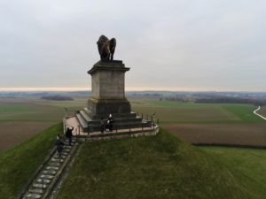 Memorial Waterloo plateforme vue par drone