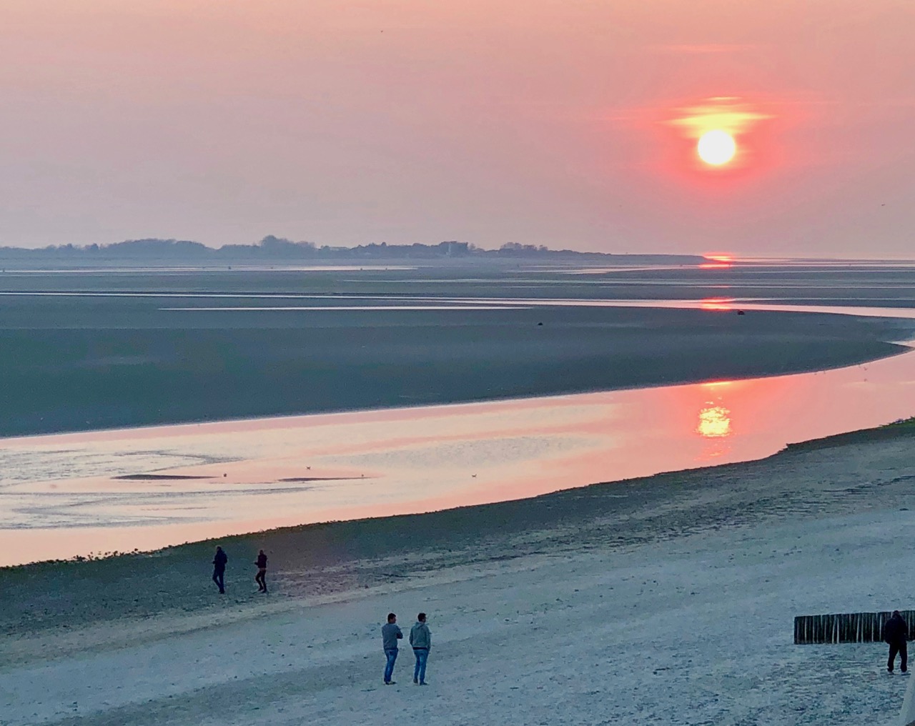 Le Crotoy plage  crepuscule  Plus au nord