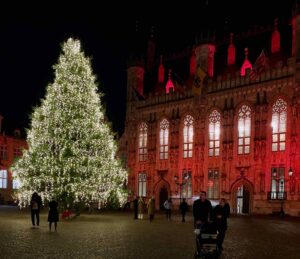 Bruges-Lueur-d-Hiver-Burg-sapin-Noel