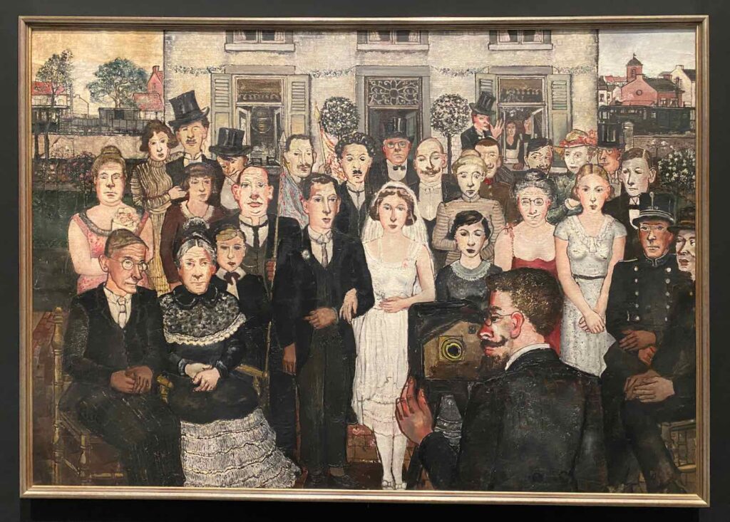 Les Noces à Antheit, 1932, collection privée en dépôt au musée Paul Delvaux à Sint Idesbald