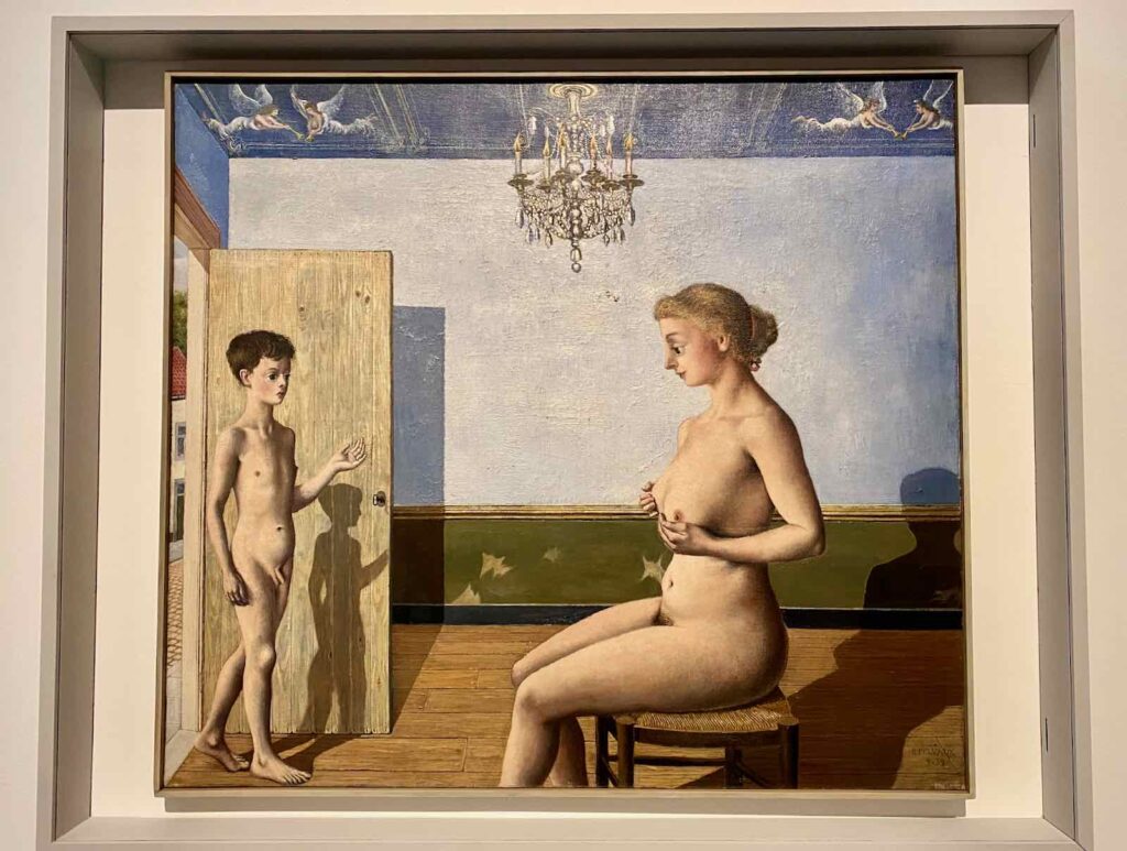 Liege-La Boverie-Les-Mondes-de-Paul-Delvaux-La-Visite-1939-Collection-particuliere-avec-la-participation-d-OlivierMalingue-Ltd-Londres