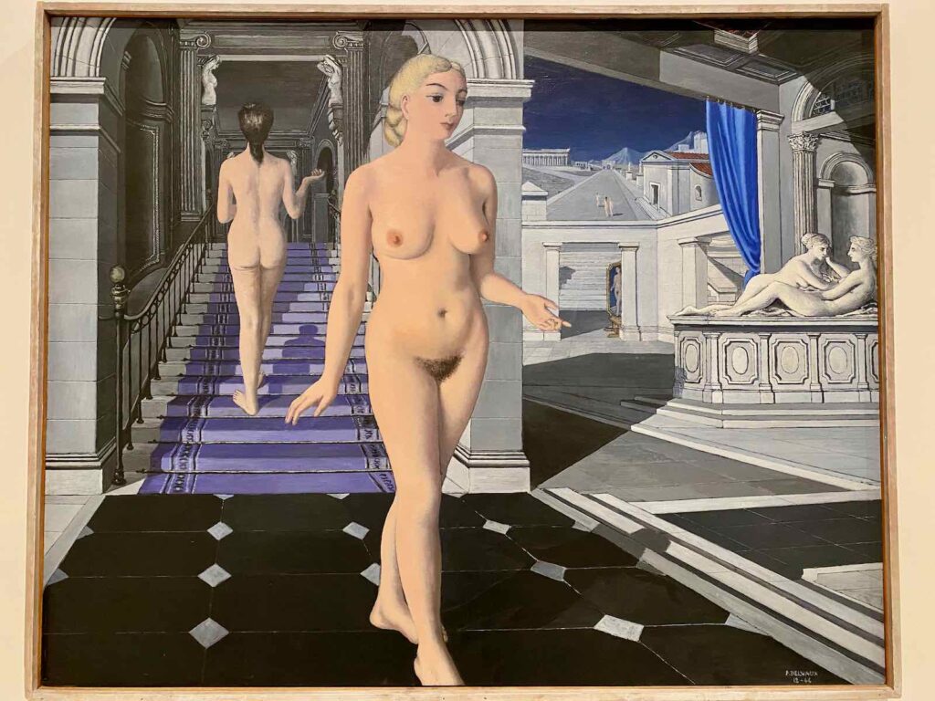 Paul Delvaux, L'Escalier, 1946, musée des Beaux-Arts Gand