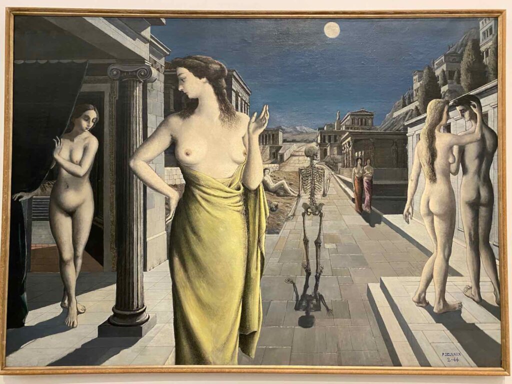 Paul Delvaux, La Ville lunaire, 1944, collection particulière Vaduz