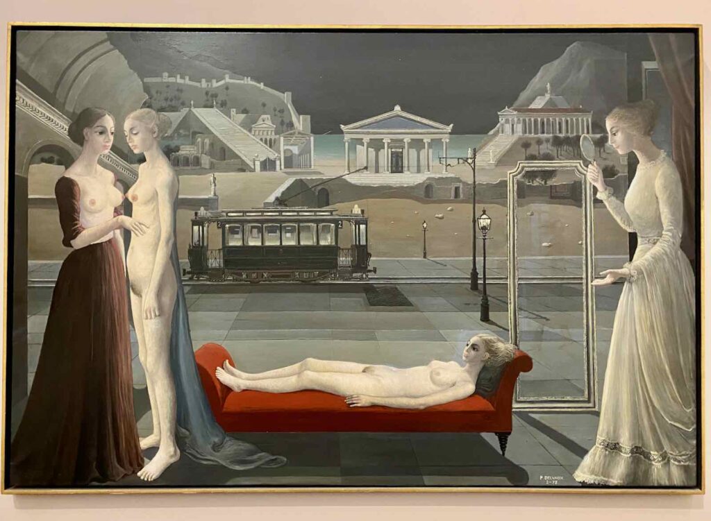 Paul Delvaux, Le Rendez-vous d'Éphèse, 1973, collection Fondation Paul Delvaux