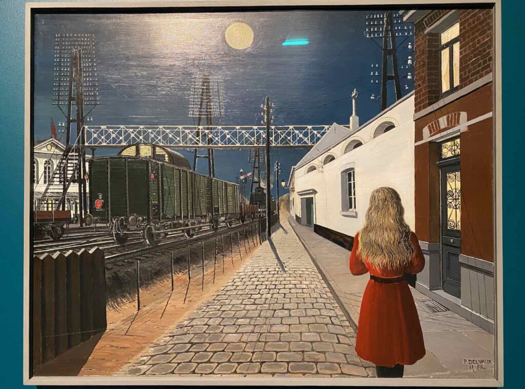 Paul Delvaux, Solitude, 1955, collection de la Fédération Wallonie-Bruxelles